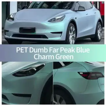 PET डंब फार पीक ब्लू चार्म ग्रीन कार रैप केस