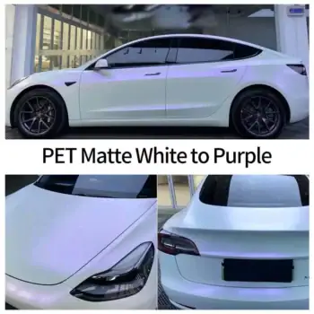 PET Dumb White To Purple1 Car Wrap