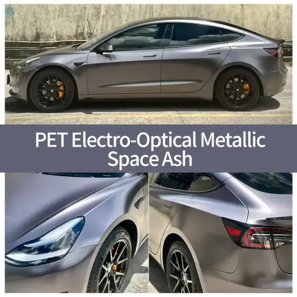 Étui de covering de voiture gris sidéral métallisé électro-optique