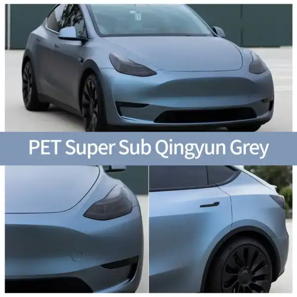 Super Matte Qingyun Grey Car Wrap - छवि 2