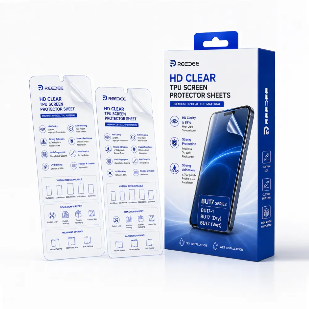 HD Clear TPU Screen Protector Sheets BU17