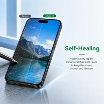 Silicone Adhesive Hybrid Glass Screen Protector Sheets PSB47-self healing withih 24hours