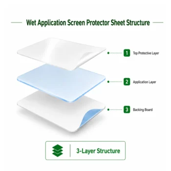 Wet Application Screen Protector Sheet Structure