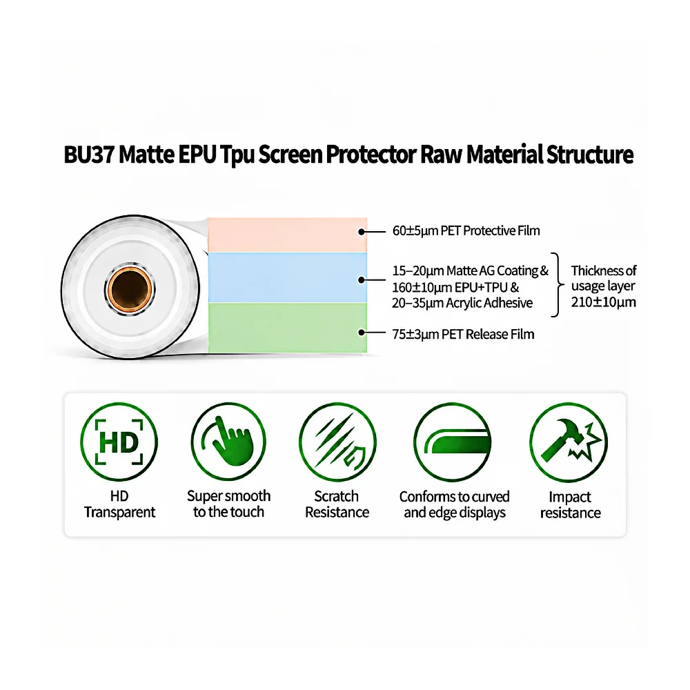 BU37 Matte EPU Tpu Screen Protector Raw Material – Image 2