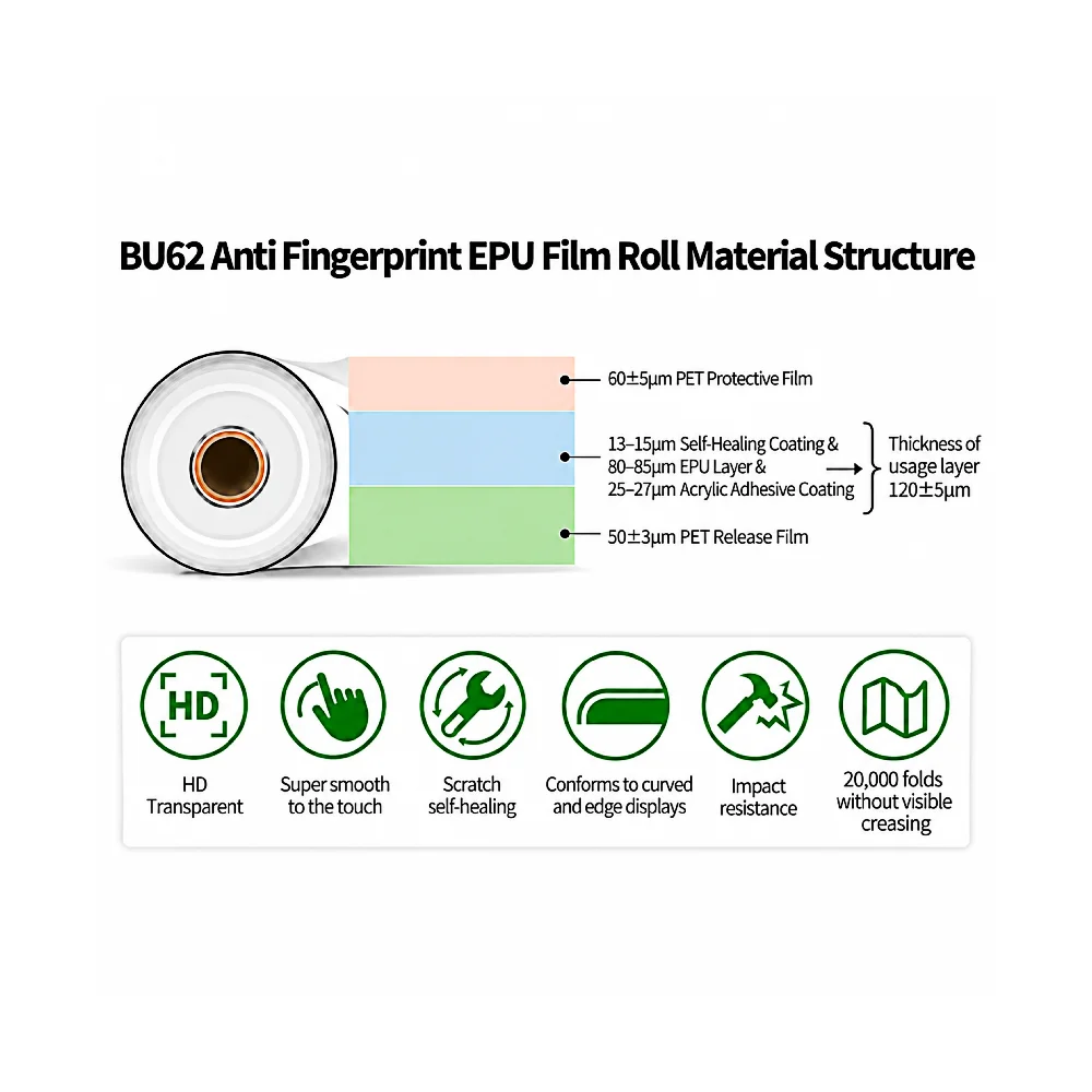 BU62 Anti Fingerprint EPU Film Roll for Foldable Screens — изображение 2